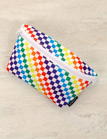 Rainbow Check Slim Fanny Pack - 0