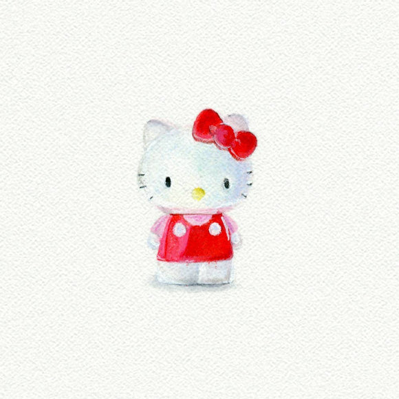 Hello Kitty Mini Watercolor Art Print
