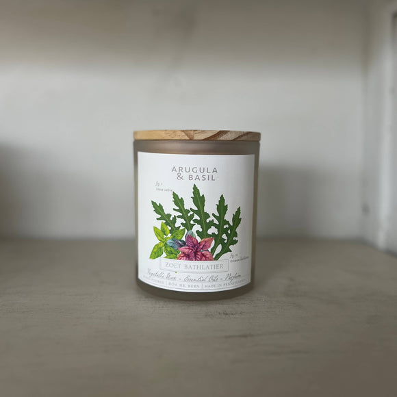 Arugula & Basil Zoet Bathlatier Candle