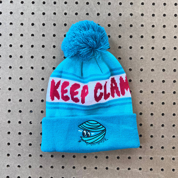 Keep Clam Pom Pom Beanie Hat