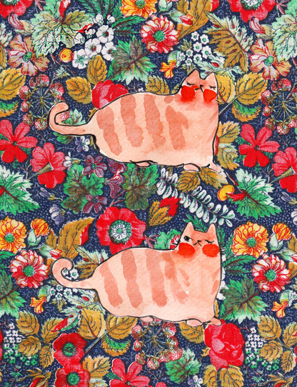 Resting Cat / Taking a Peek Print