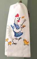 Flippin' Pancakes Chicken Retro Flour Sack Kitchen Towel-2