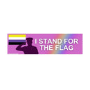 I stand for the (nonbinary) flag Bumper Sticker-1
