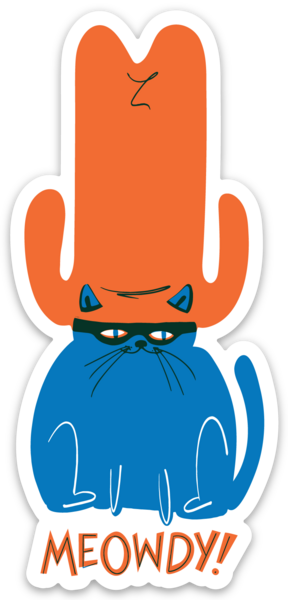 Meowdy Western Cat Sticker - 0