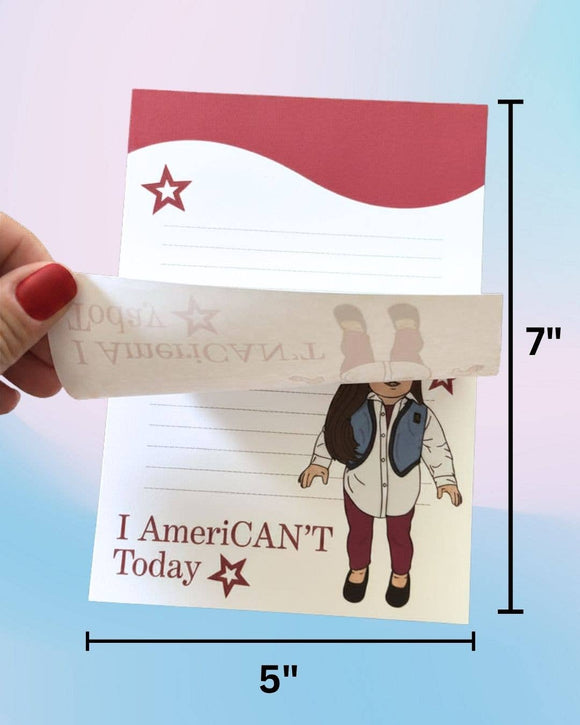 American Girl American't Notepad