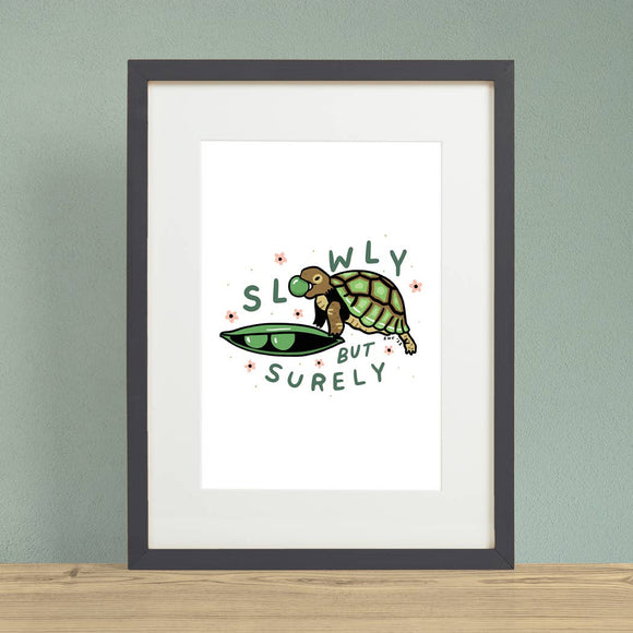 Slowly But Surely Turtle Print