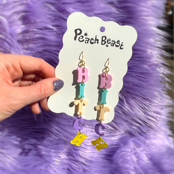 Favorite Word Bitch Statement Earrings