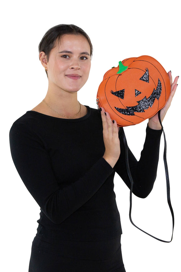 Two Faced Jack-O-Lantern Crossbody Bag