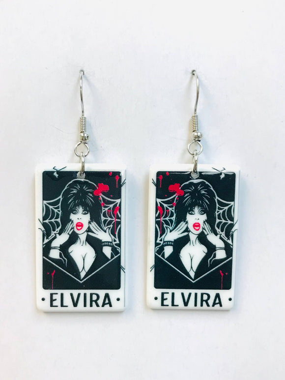 Elvira Tarot Card Earrings