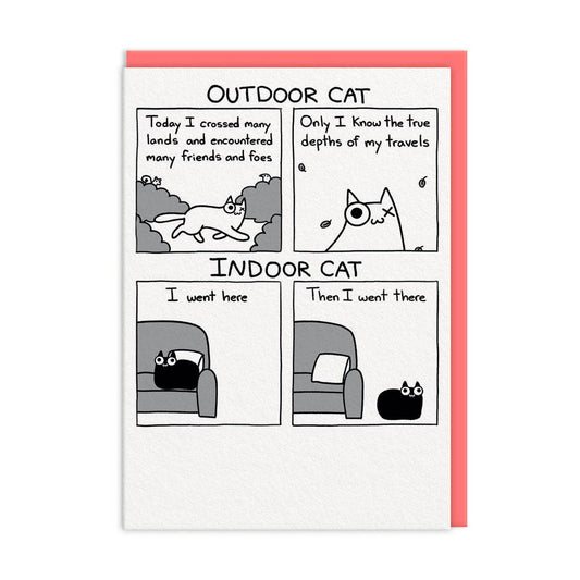 Outdoor Cat Indoor Cat Card