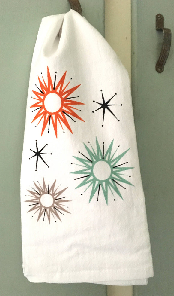 Starburst Retro Kitchen Towel