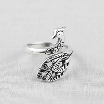 Peacock Adjustable Ring - 0