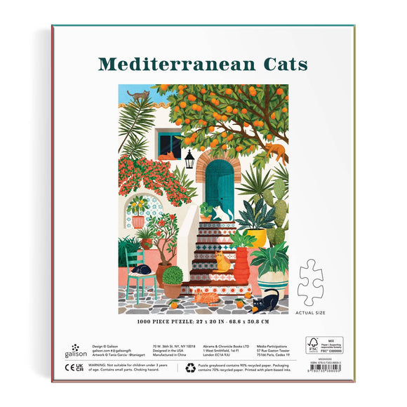 Mediterranean Cats 1000-Piece Puzzle