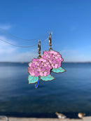 Hydrangea Huggie Earrings-1