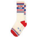Horny For Books Gym Crew Socks-1