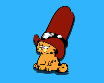 Orange Cat Cowboy Sticker - 0
