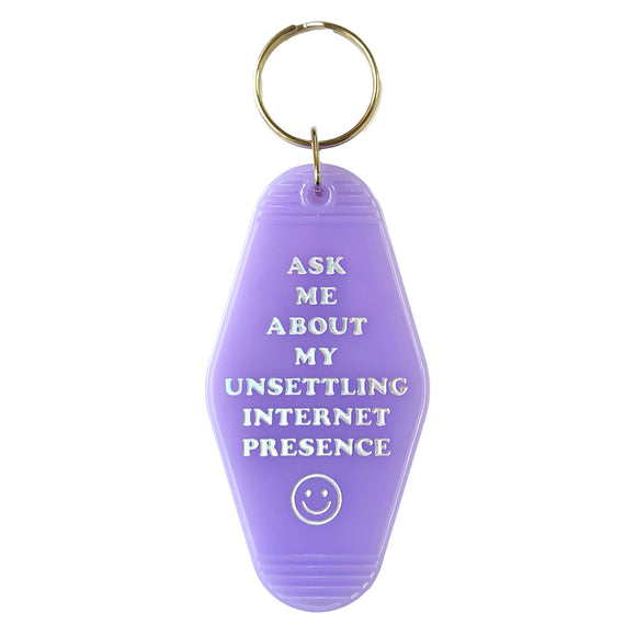Unsettling Internet Presence Keychain