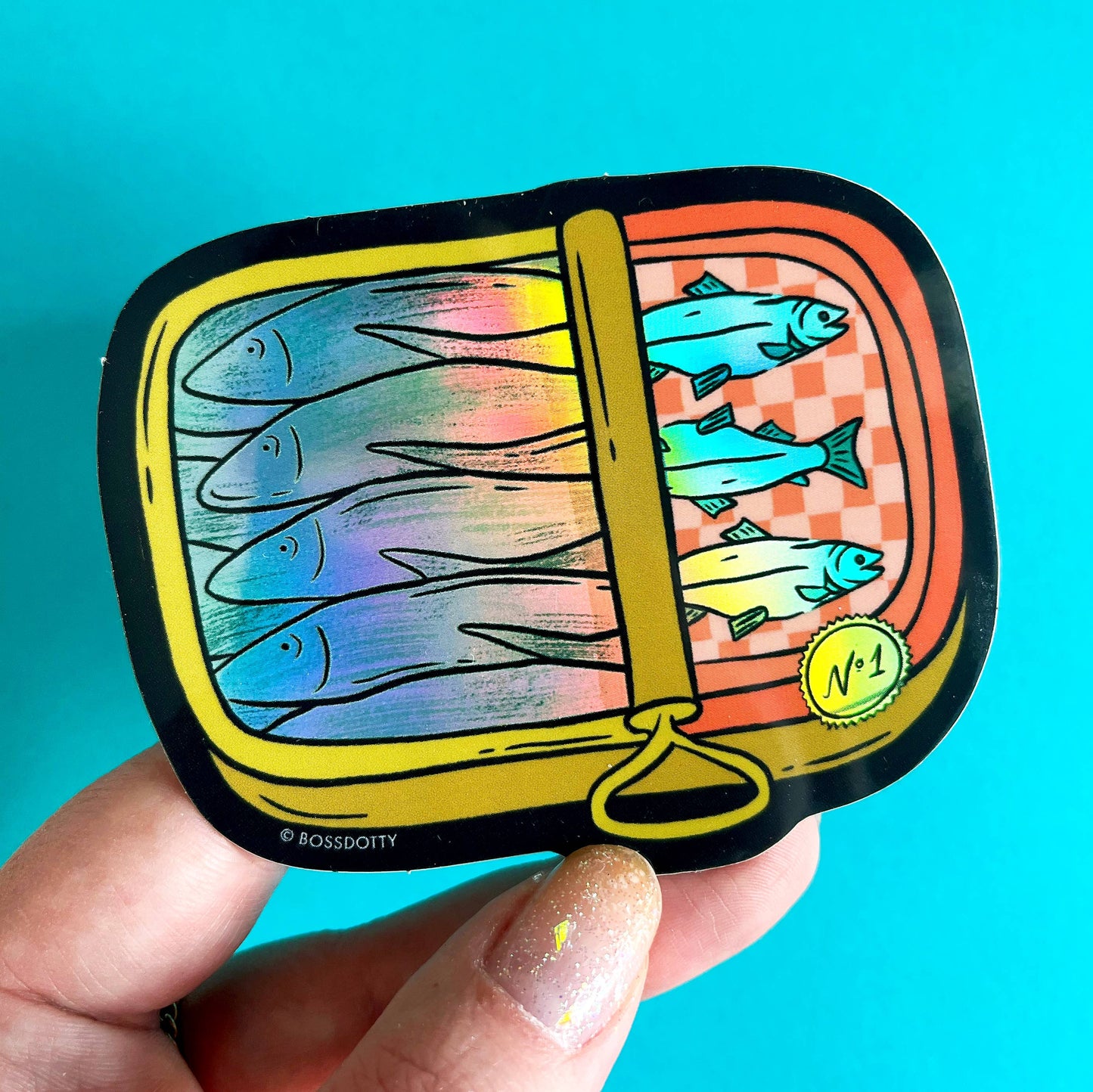 Tinned Fish Holographic Sticker