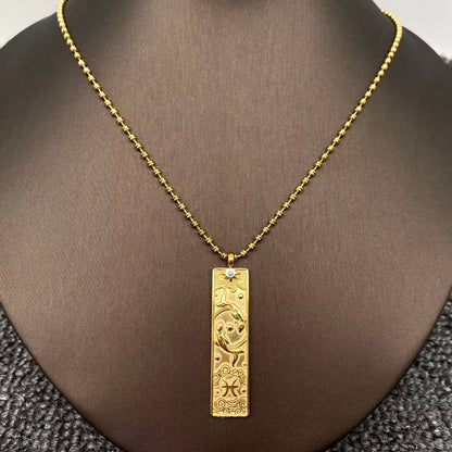 Rectangular Zodiac Necklace