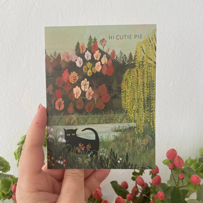 Hi Cutie Pie Cat Card - 0