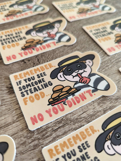 Stealing Food Hamburglar Sticker - 0