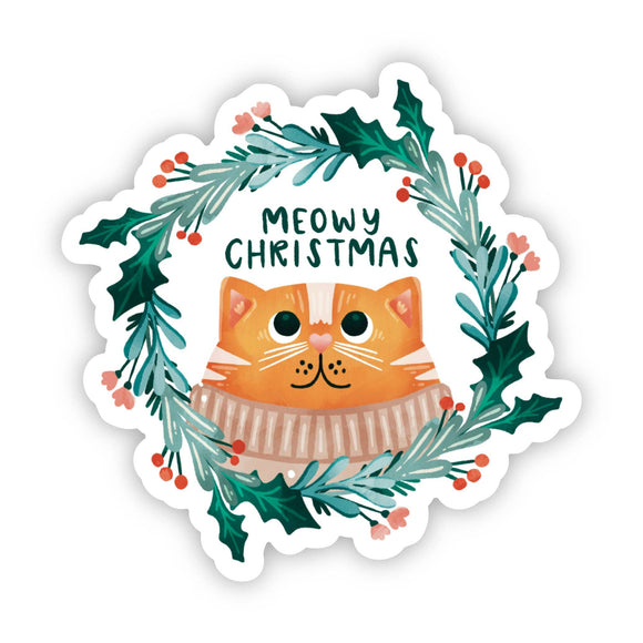 Meowy Christmas Sticker