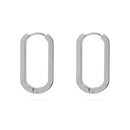 Oval Huggie Earrings-1