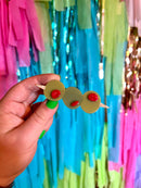 Stuffed Olive Hair Clip Set-5