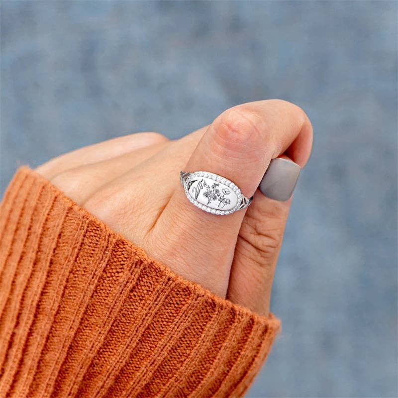 Halo Flower Statement Ring