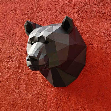 Bear Head PaperCraft Wall Art Kit
