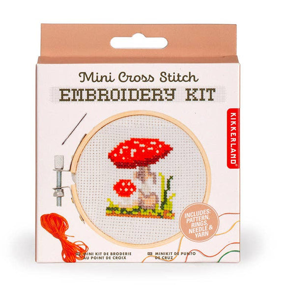 Mushroom Mini Cross Stitch Kit