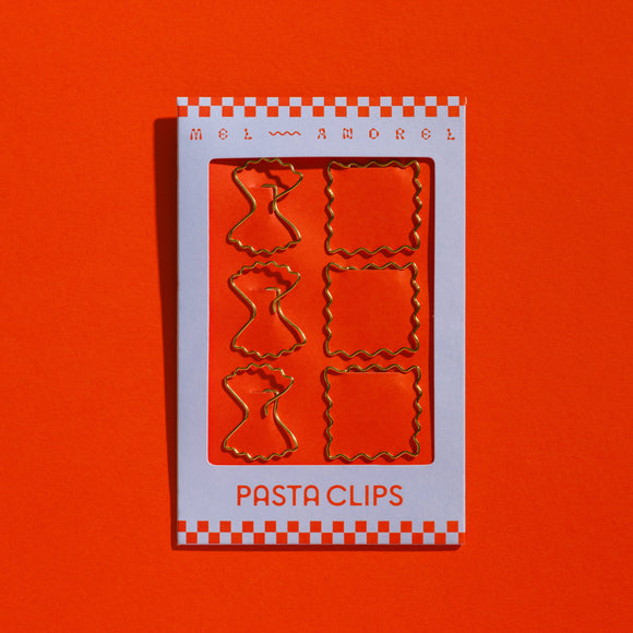 Pasta Paper Clips - Ravioli + Farfalle