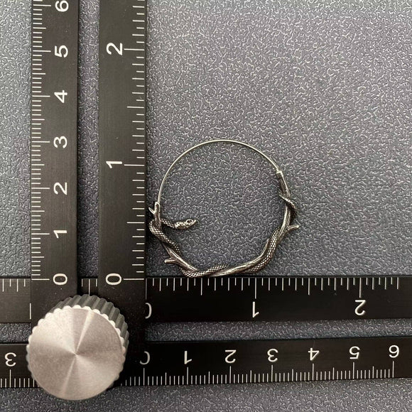 Coiling Snake Hoop Earrings