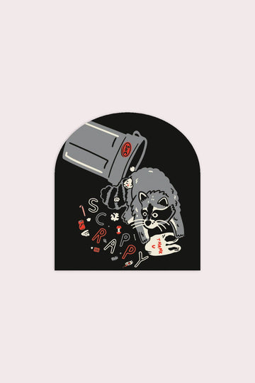 Scrappy Raccoon (Trash) Sticker - 0