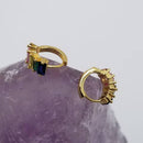 Mini Multicolored Crystal Hoop Earrings-2