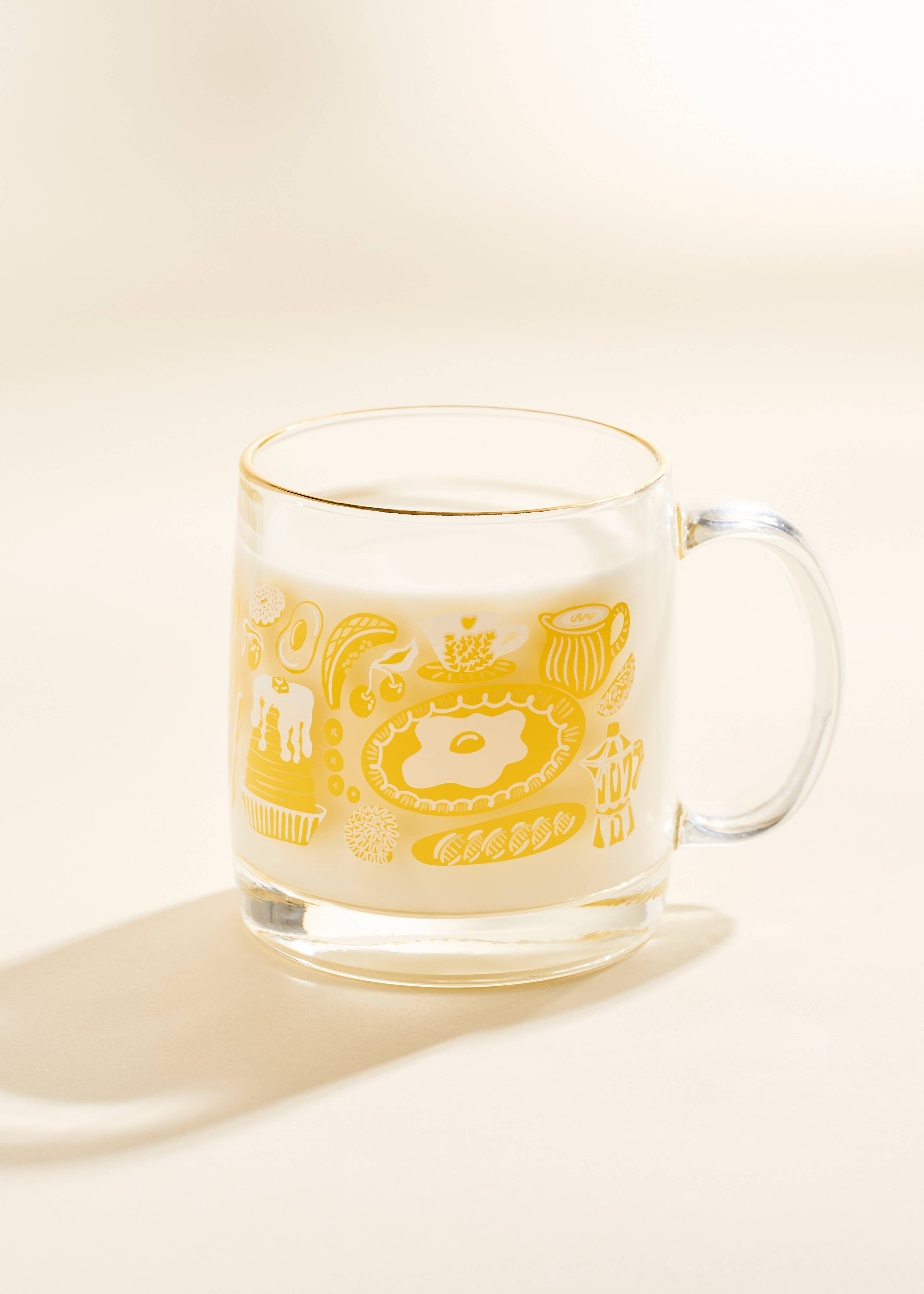 Brunch At Home Glass Coffee Mug - 0