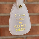 This Car Brakes for Garage Sales Keychain-1