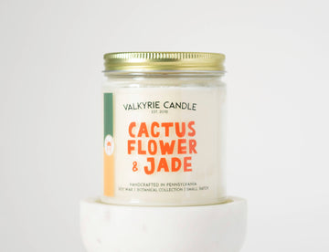 Cactus Flower and Jade Candle