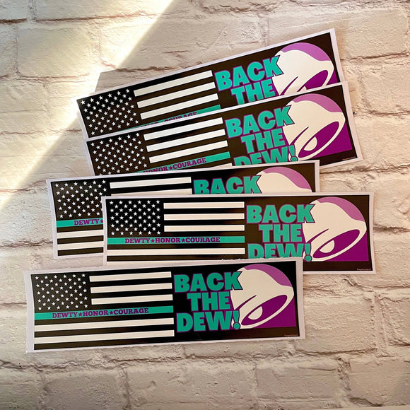 Back the Dew (Baja Blast) Bumper Sticker