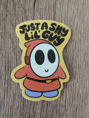 Just a Shy Little Guy Sticker