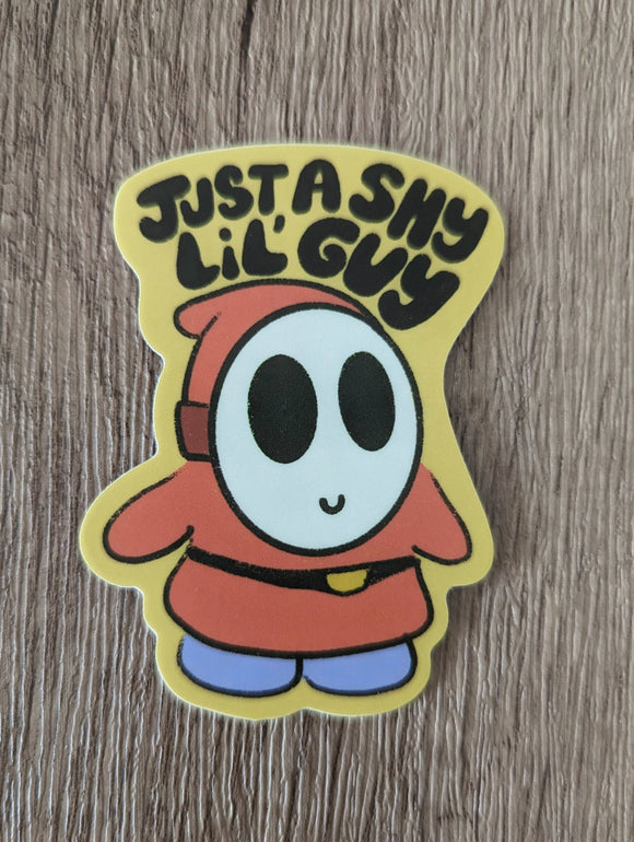 Just a Shy Little Guy Sticker