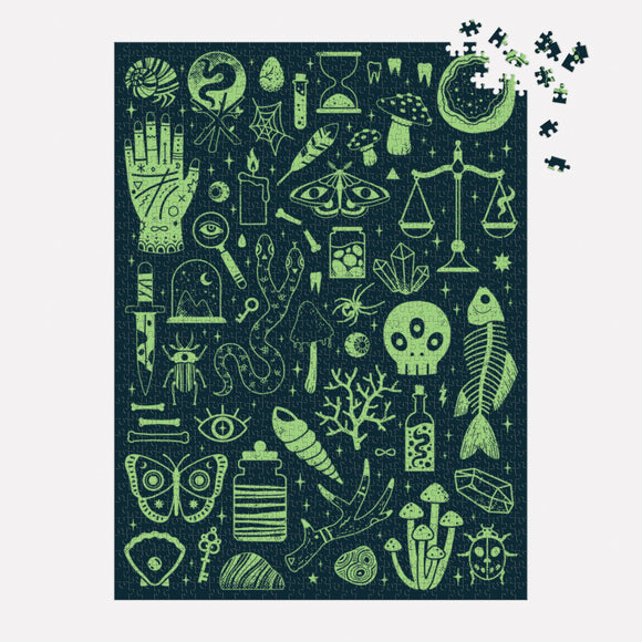 Occult and Curious 1000 Piece Glow in the Dark Puzzle
