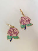 Hydrangea Huggie Earrings-3