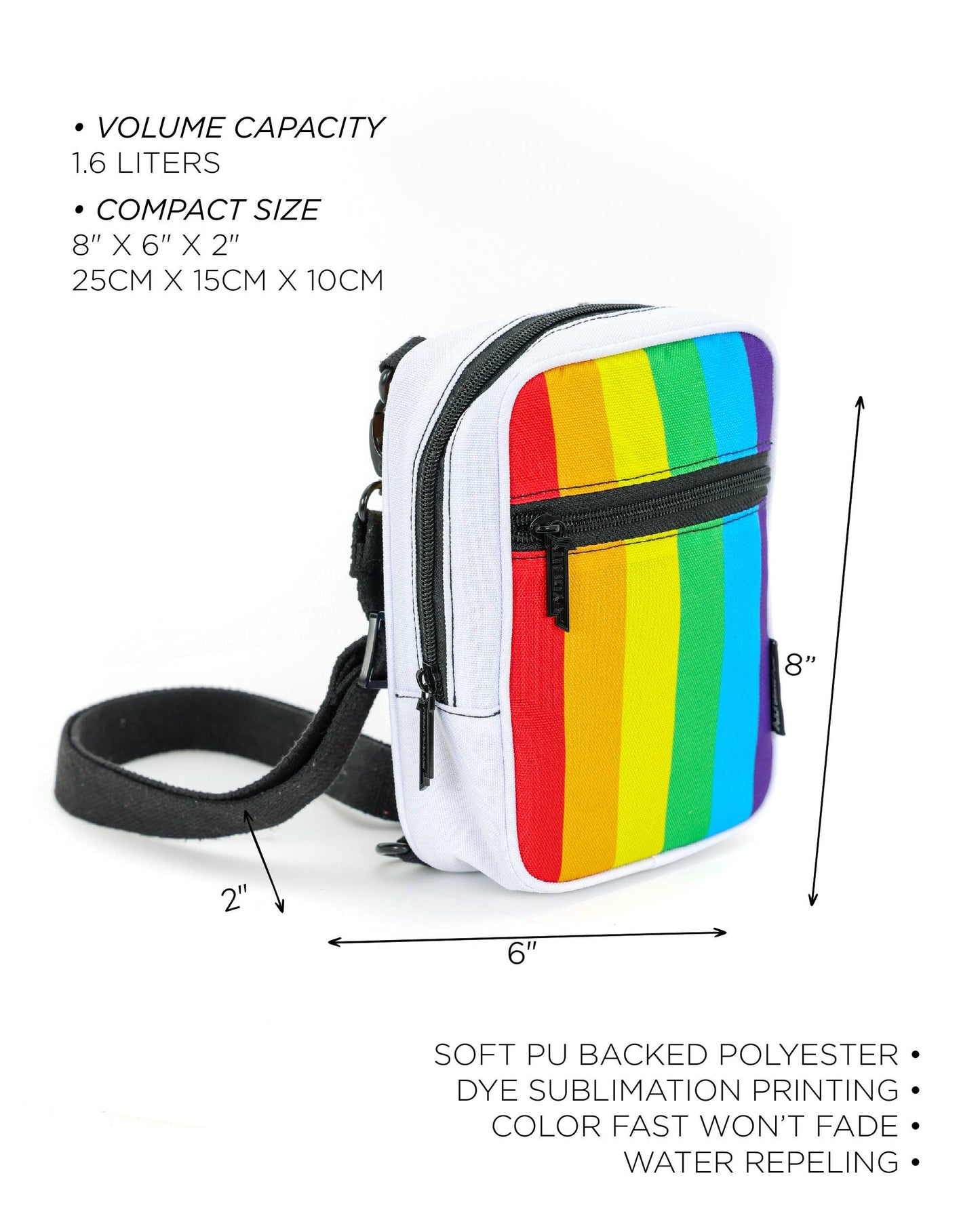 Rainbow Stripe Crossbody Bag