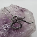 Goth Snake Pendant Necklace-2
