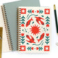 Folk Flower Coil Notebook