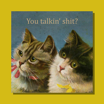 Vintage Style Cats Sticker - 0