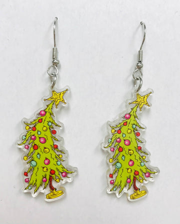 Wonky Christmas Tree Earrings