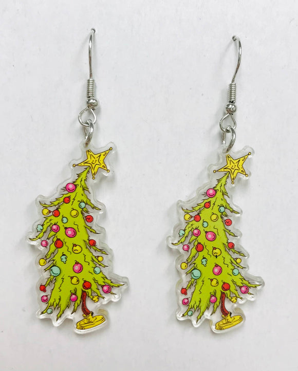 Wonky Christmas Tree Earrings