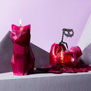 PyroPet Kisa Cat Skeleton Candle - Burgundy-2